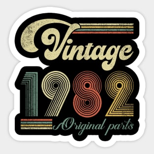 Retro Vintage 1982 42nd Birthday Gift Men Women 42 Years Old Sticker